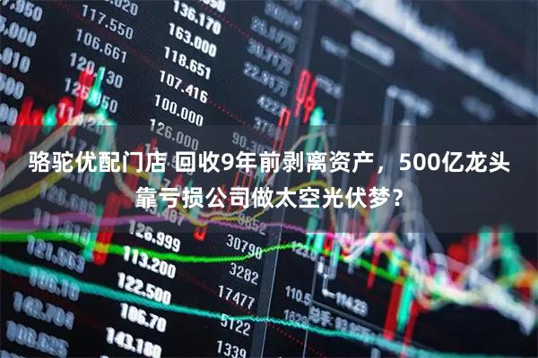 骆驼优配门店 回收9年前剥离资产，500亿龙头靠亏损公司做太空光伏梦？