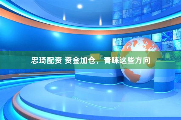 忠琦配资 资金加仓，青睐这些方向