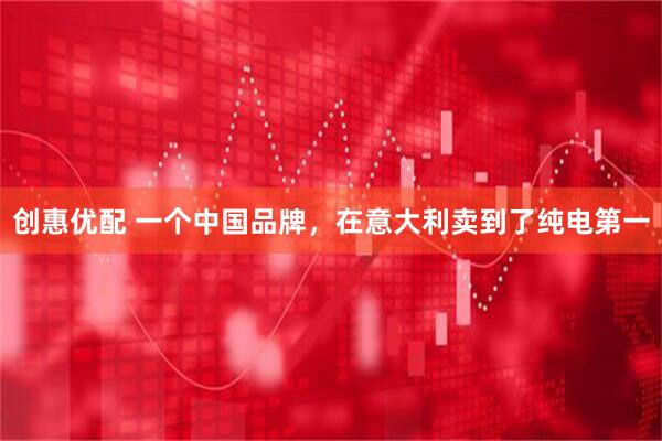 创惠优配 一个中国品牌，在意大利卖到了纯电第一