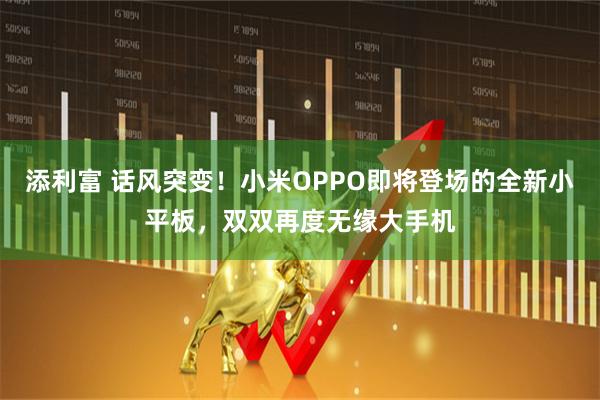 添利富 话风突变！小米OPPO即将登场的全新小平板，双双再度无缘大手机